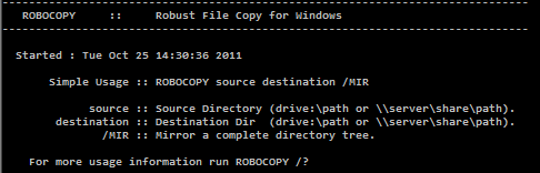 Copia rápida e segura com Robocopy – Tupiweb